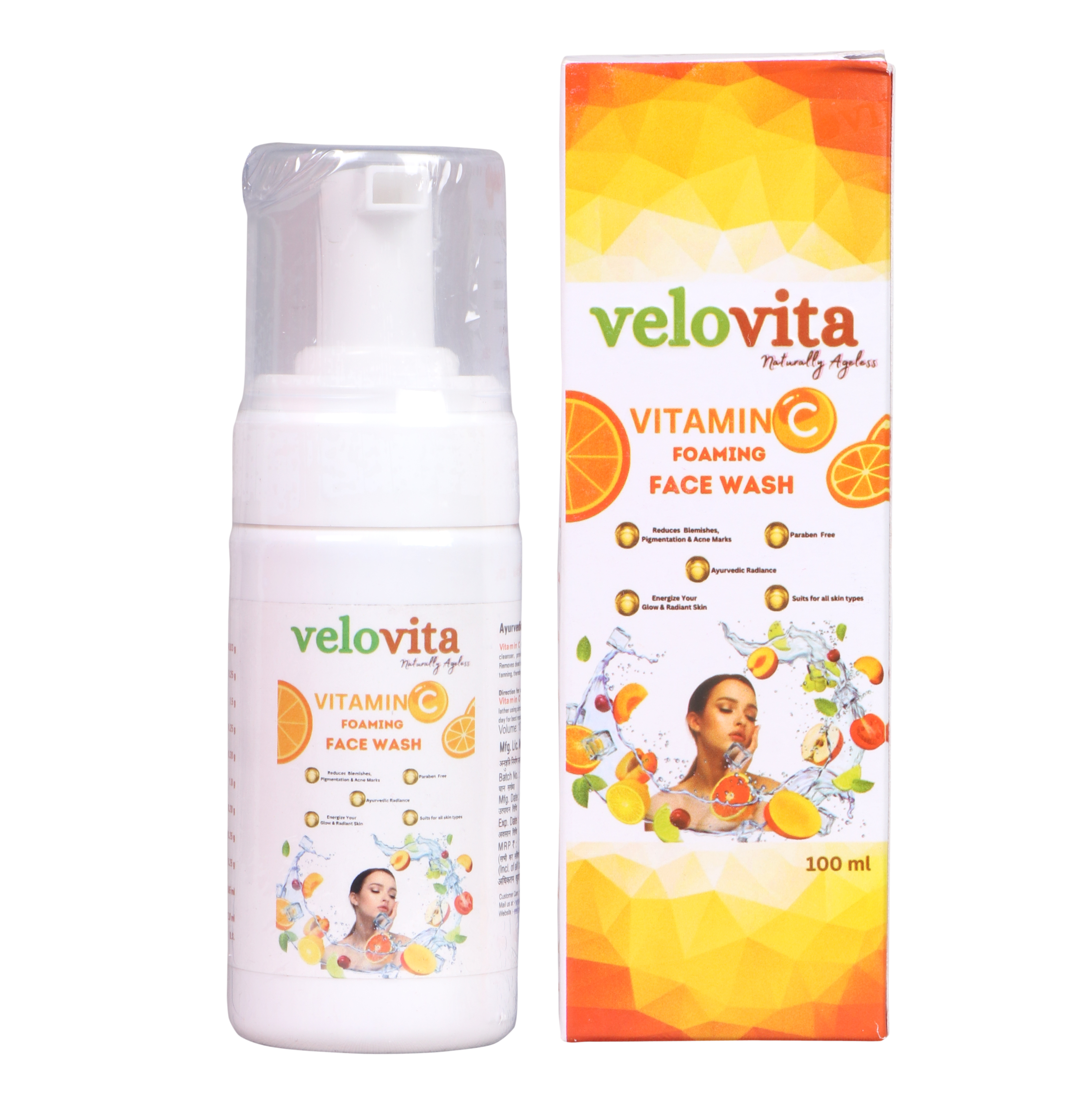 Velovita Vitamin C Foaming Face Wash